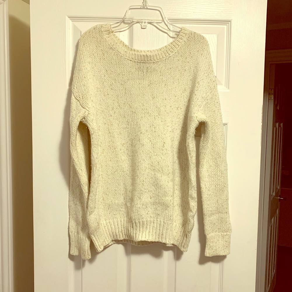Cream Sweater with gold accents
